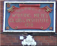 NZ7019 : Sign for Carlin How & District Working Mens Club & Institute by JThomas