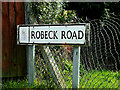 TM1742 : Robeck Road sign by Geographer