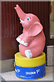 A pink elephant in Elgin