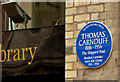 J3374 : Thomas Carnduff plaque, Belfast by Albert Bridge