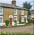 Pretty riverside cottages at Heybridge Basin, Essex