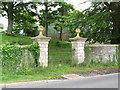 Ornamental park land gates below Bishop