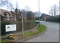 Lymm boundary sign on Warrington and Stockport Road junctions