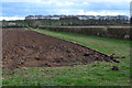 Corner of freshly ploughed field