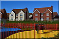 Brightly coloured playground surfaces, Abbotswood