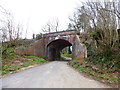 Looking north through railway bridge on Bricklin Lane