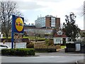 Torbay Hospital from the Lidl car park on Newton Road