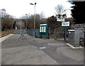 ST0896 : Quakers Yard railway station exit by Jaggery