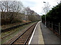 Quakers Yard railway station on a curve