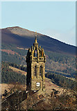 NT2540 : The Old Parish Church Clock Tower, Peebles by Walter Baxter