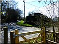 Junction of Bighton and Goatacre roads seen from footpath