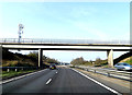 TM0161 : Westbound A14 and the Moorbridge Lane Bridge by Geographer
