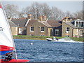 A speedboat on the West Reservoir