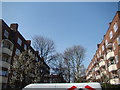 Looking through the gap between two blocks to Seven Sisters Road #5