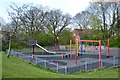 SP0668 : Play area in open space off Upper Field and Oldbury Closes, Church Hill, Redditch by Robin Stott