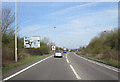 A422 approaches roundabout junction with A5