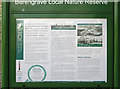 Information board at Berengrave Nature Reserve