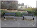 2 Metal benches South of Stoke Bridge