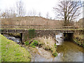 The downstream side of Leeham Ford Bridge on the river Bray