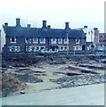 Almshouses and excavation in Ipswich