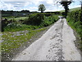 View south along the lane linking Kingsmill Road and Drumnahunshin Road