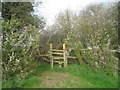 Stile on the path to Carlton on Trent