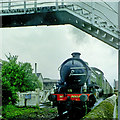 Steam hauled train leaves Fort William, 1988