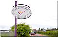 Newtownabbey Council boundary sign, Greenisland (April 2014)