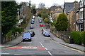 Looking up Moor Oaks Road