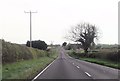 A30 approaching crossroads at Hill Farm garage