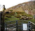 Public footpath beyond the kissing gate at the top of Mountain Road, Cwmaman