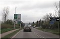 Approaching roundabout from Glebe Farm