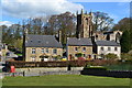 Cottages in front of church, Hartington