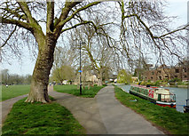 TL4559 : Riverside footpath on Midsummer Common, Cambridge by Roger  D Kidd