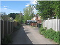 Hillside Drive and the path to Bulcote Manor