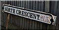 Street sign - North Crescent