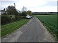 Farm track (bridleway) heading east near Scrub Holt Farm