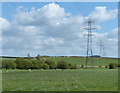 Electricity pylons near the River Eye