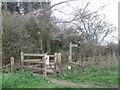 Footbridge at the entrance to Sutton Woods