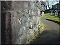 Cut bench mark, St Michael & All Angels Church, Beetham