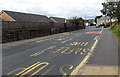 Road markings on the A4047 in Beaufort