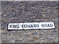 Vintage street nameplate, King Edward Road, Rochester