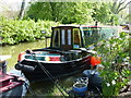 Narrowboat moored on the Oxford Canal