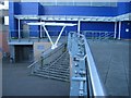 Steps and walkways at an entrance to Kingfisher shopping centre, Redditch