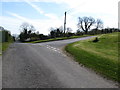 Carrivekeeny Road at the junction with the road leading up to Camlough Mountain