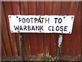 Old footpath sign in New Addington