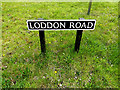 TM4191 : Loddon Road sign by Geographer