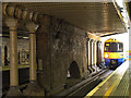 Train entering Surrey Quays station