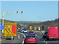 NY6102 : Roadworks on the M6 where it crosses the River Lune by David Dixon
