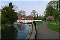 SK9136 : River Witham through Wyndham Park, Grantham by Tim Heaton